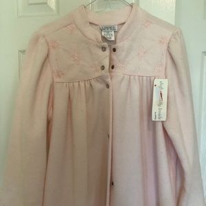 Pink Housecoat Snap Front Medium